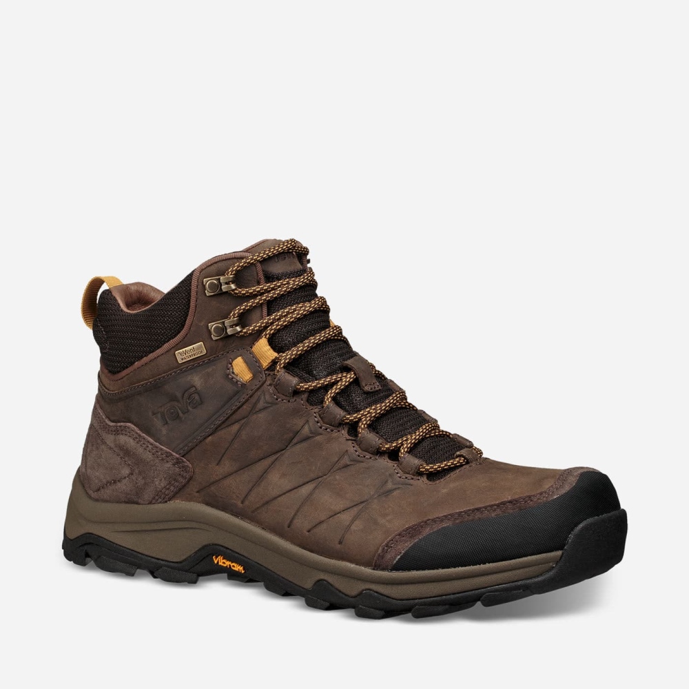 Teva Arrowood Riva Mid WP Men's Coffee Hiking Boots CA93526 Canada Clearance